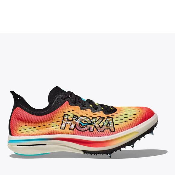 NEW HOKA men\'s cielo flyx racing shoes in black / yuzu main image 3